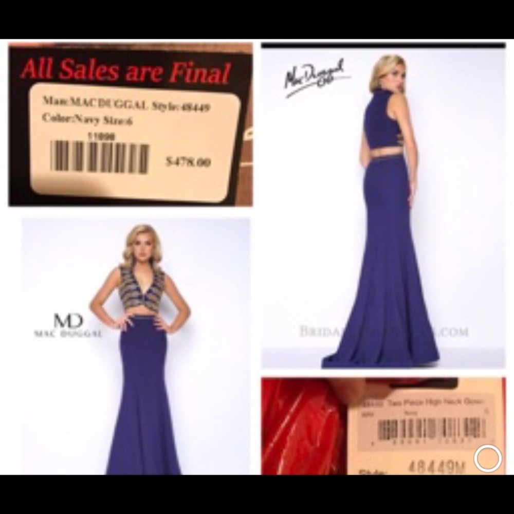 NWT Nautically inspired Mac Douggal prom dress